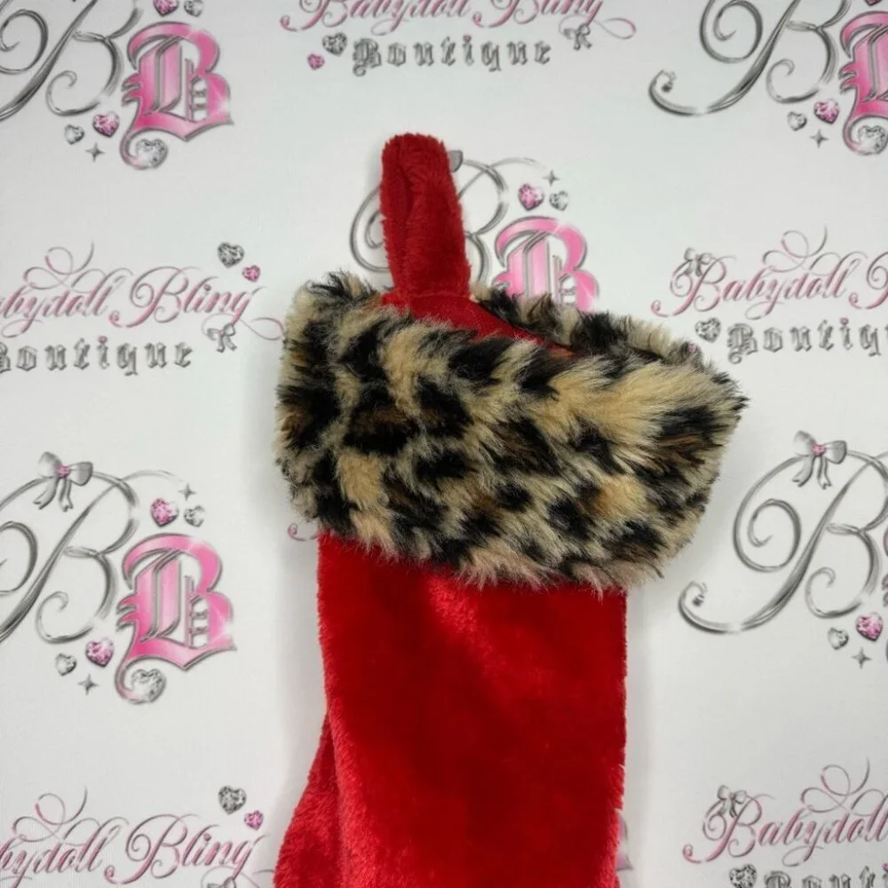 Stocking Christmas cheetah print leopard print animal print y2k sexy cute decor